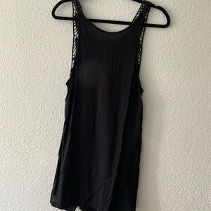 Acacia swimwear black mini dress/coverup